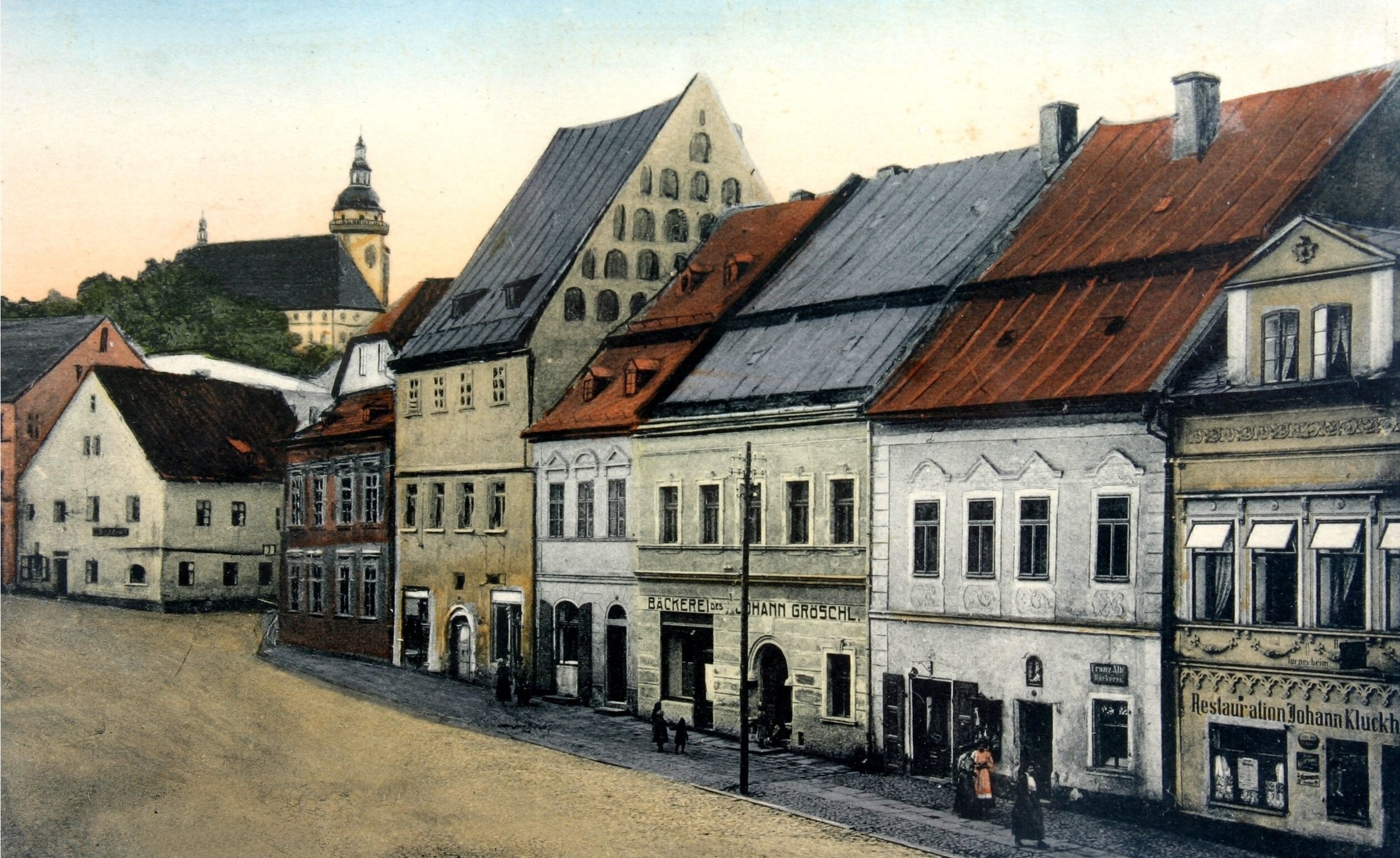 kolorovaná pohlednice
