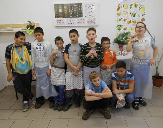 Žáci ZŠ Šance při vánočních dílnách na střední odborném učilišti (Slavkovský zpravodaj, 1/2017)