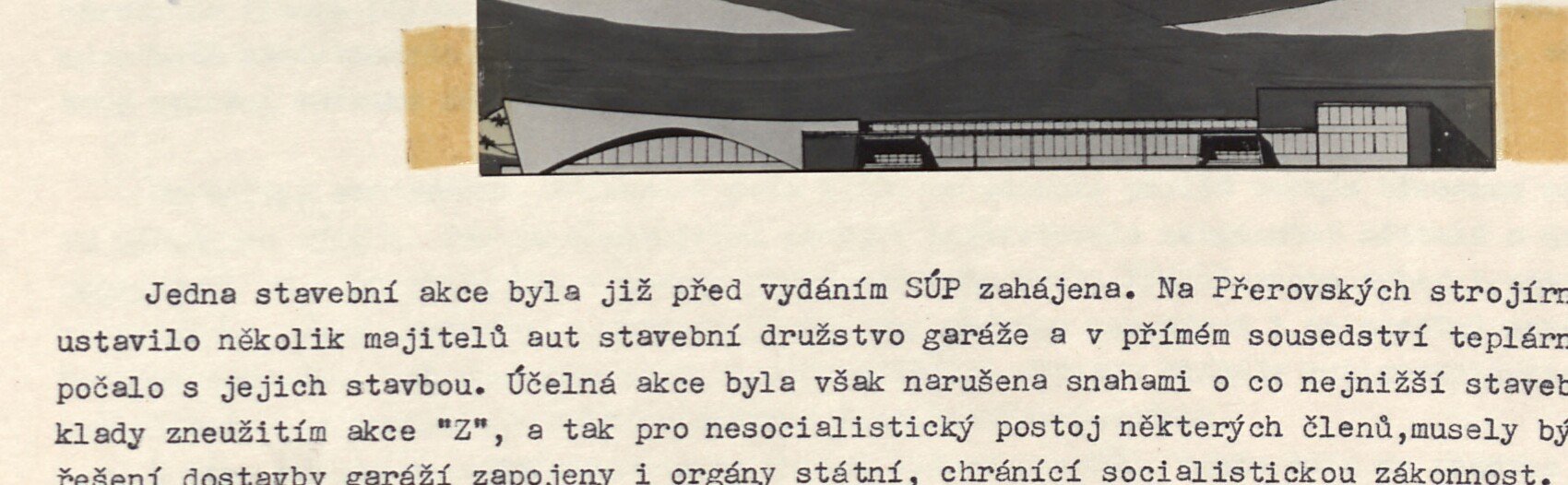 Architektonický návrh / perspektiva moderní stavby sportovního areálu (SÚP) – dolní snímek